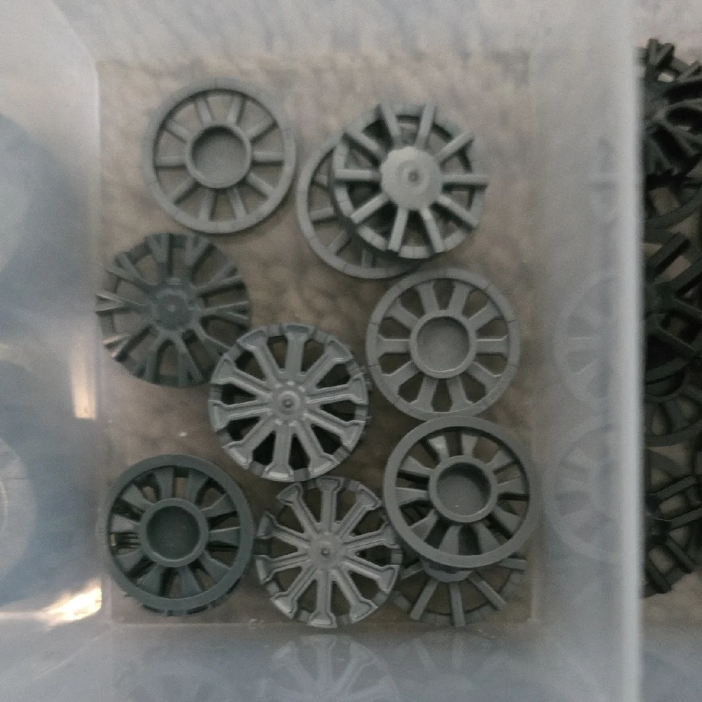 LEGO Building Block Wheels, Tires & Gear Set with Storage Case